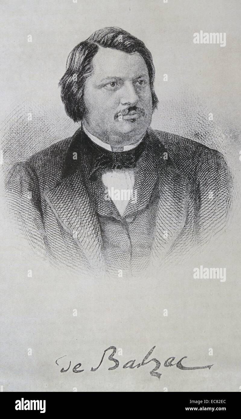 Honoré de Balzac (20. Mai 1799 – 18. August 1850) war ein französischer Schriftsteller und Dramatiker Stockfoto
