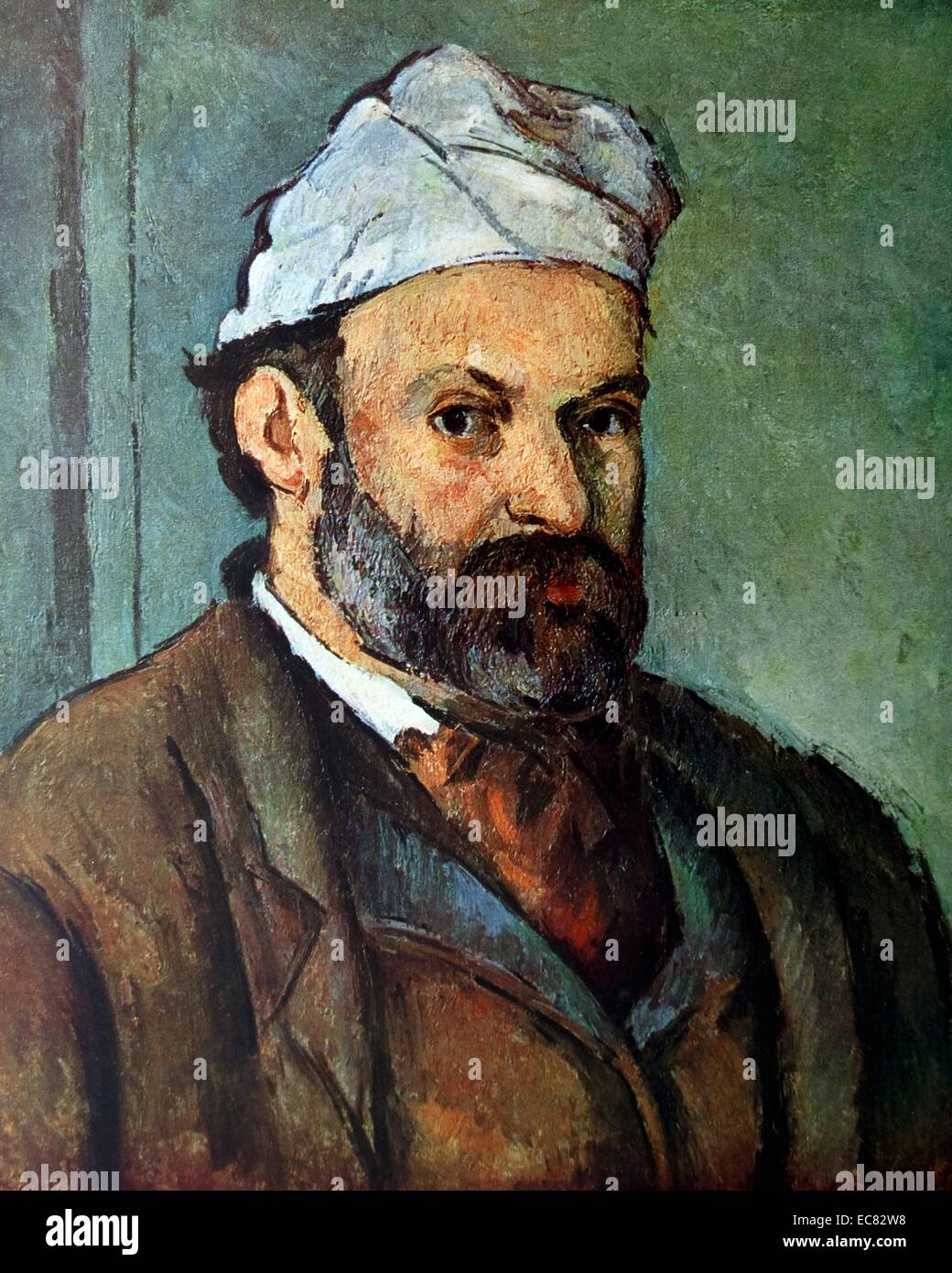 Selbstporträt des französischen Künstlers Paul Cézanne (1839-1906) und post-impressionistischen Malers. Datiert 1881 Stockfoto