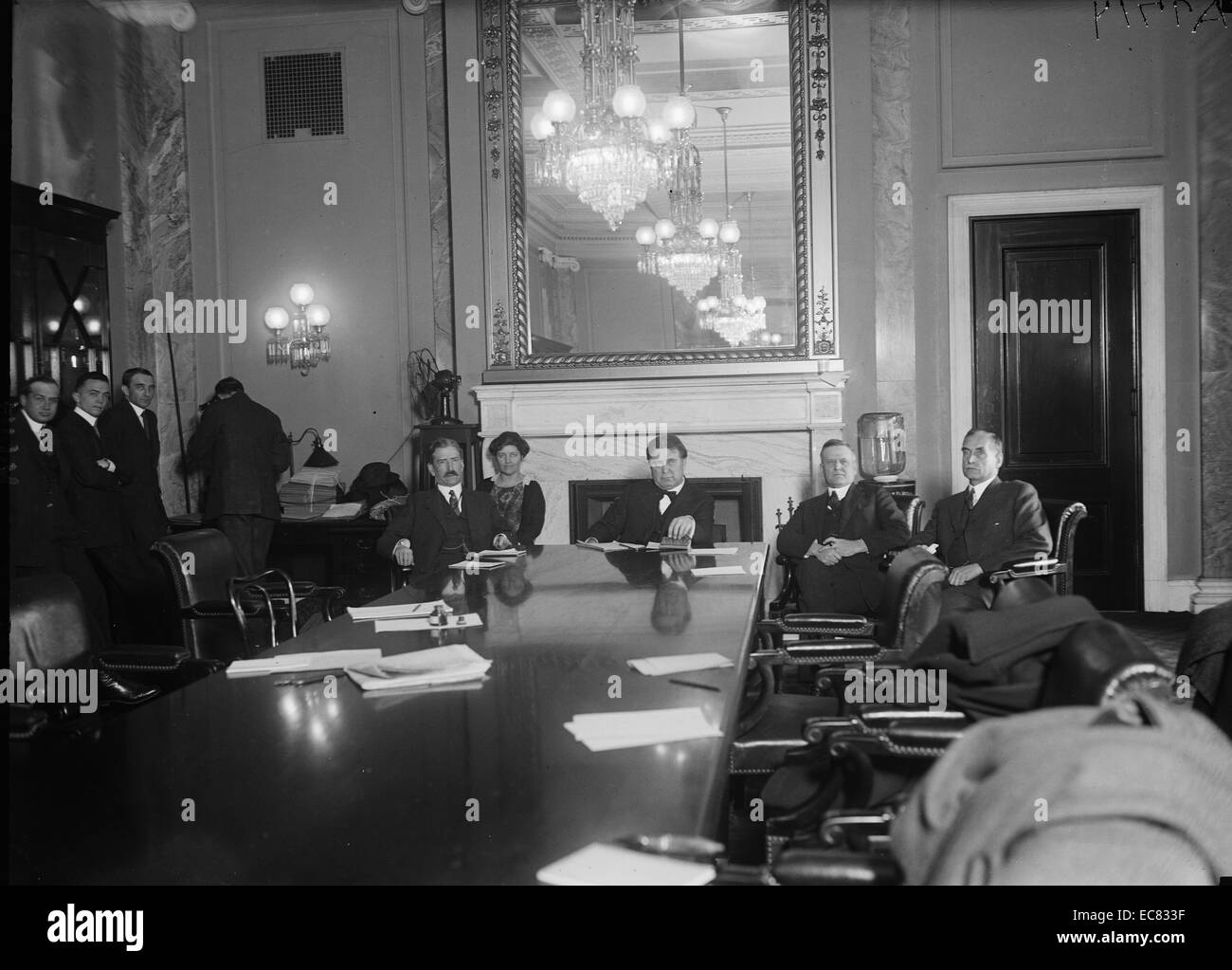 Während der Zeit der Amerikanischen anti-kommunistische rote Gefahr, ein Senatsausschuss wurde auf Gebühren, die die russisch-sowjetischen Govt. hatte versucht mit US Govt einzumischen untersuchen Stockfoto