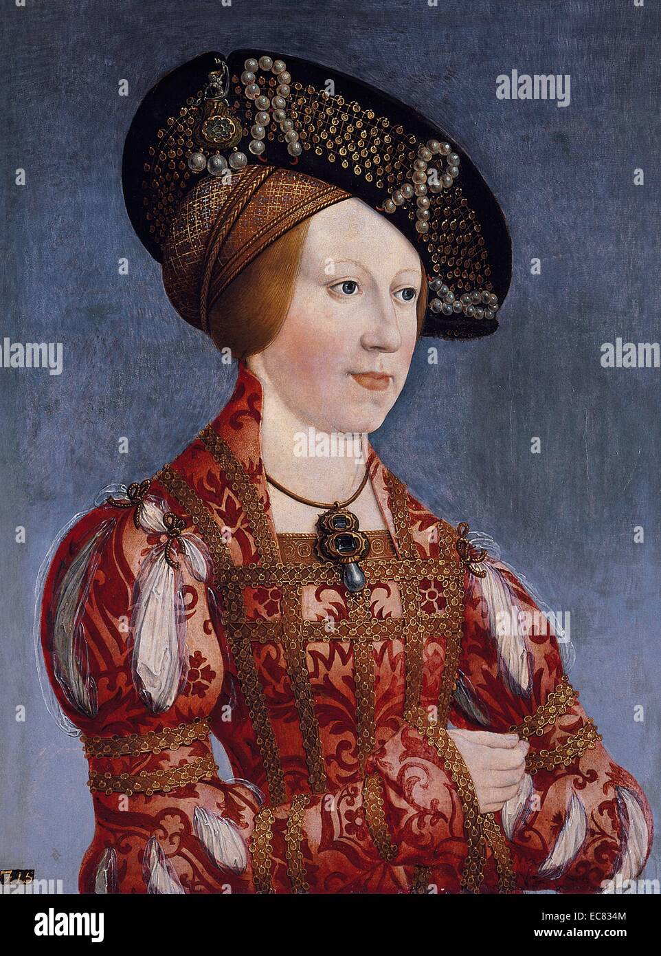 Anna von Böhmen und Ungarn (1503 – 1547), bekannt als Anna Jagellonica. Porträt der Königin Anna von Hans Maler Zu Schwaz (1490-1530) Stockfoto