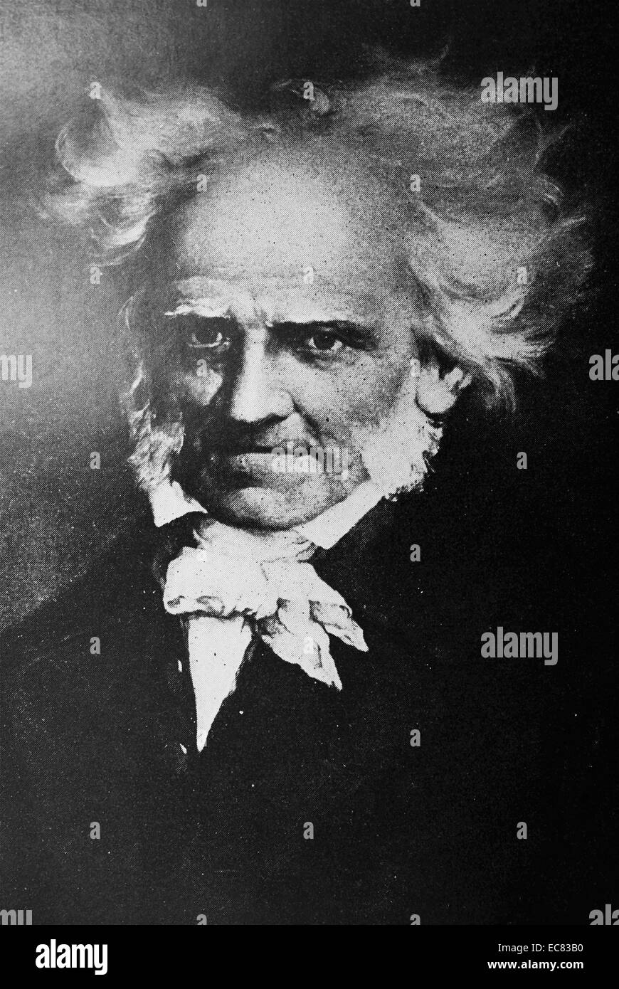 Portrait von Arthur Schopenhauer (1788-1860) deutscher Philosoph am besten für sein Buch bekannt, Die Welt als Wille und Vorstellung. Vom 1859 Stockfoto
