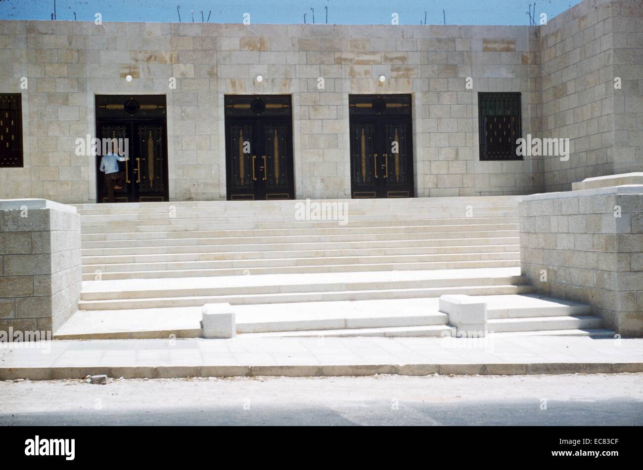 Farbfoto des Justizpalastes Jerusalem. Datiert 1948 Stockfoto