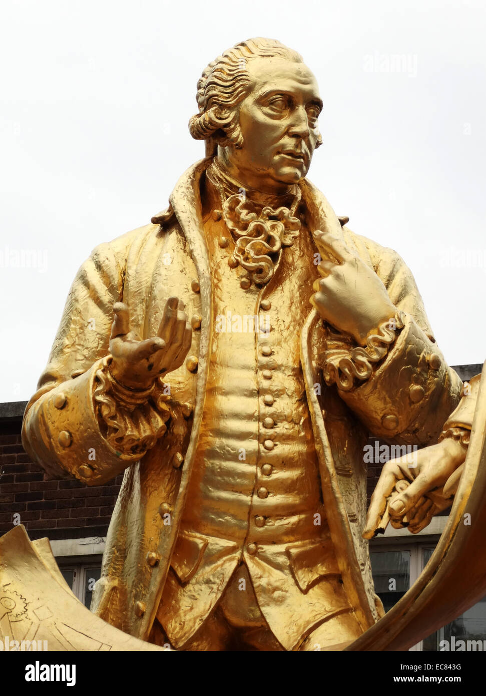 William Bloye die Statue von Matthew Boulton; James Watt und William Murdoch; drei der berühmtesten Männer von Birmingham. Es war, die Teil eines Civic Center Komplex geworden, aber die einzigen Teile, die überhaupt durchgeführt wurden, waren Baskerville Haus und in der Halle der Erinnerung in Centenary Square. Stockfoto