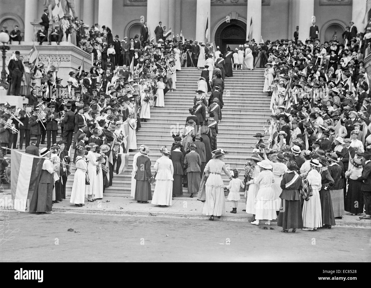 Frau des Wahlrechts im Capitol Protest; Washington DC; USA. Stockfoto