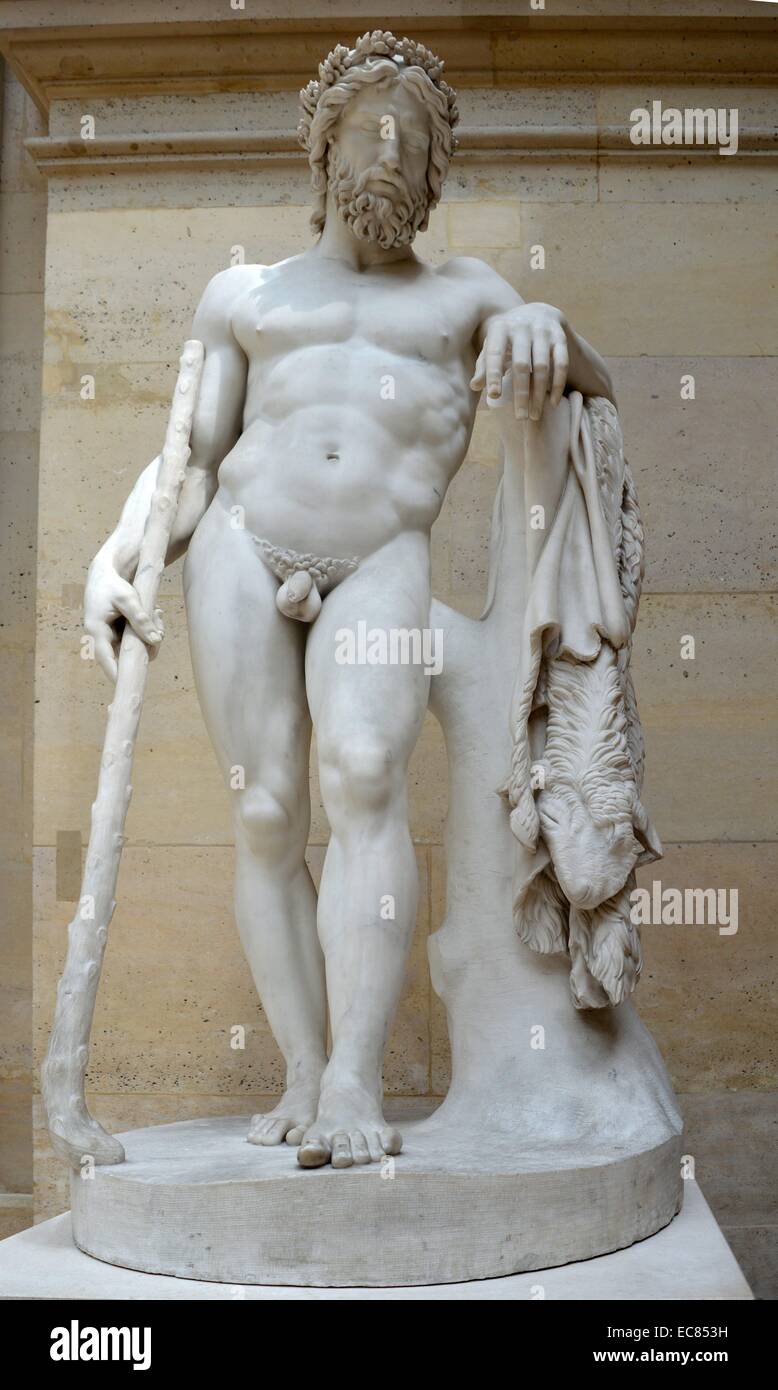Marmorstatue des griechischen Gottes Quellen. Erstellt von François Joseph Bosio (1769 – 1845), französischer Bildhauer. Datierte 1817 Stockfoto