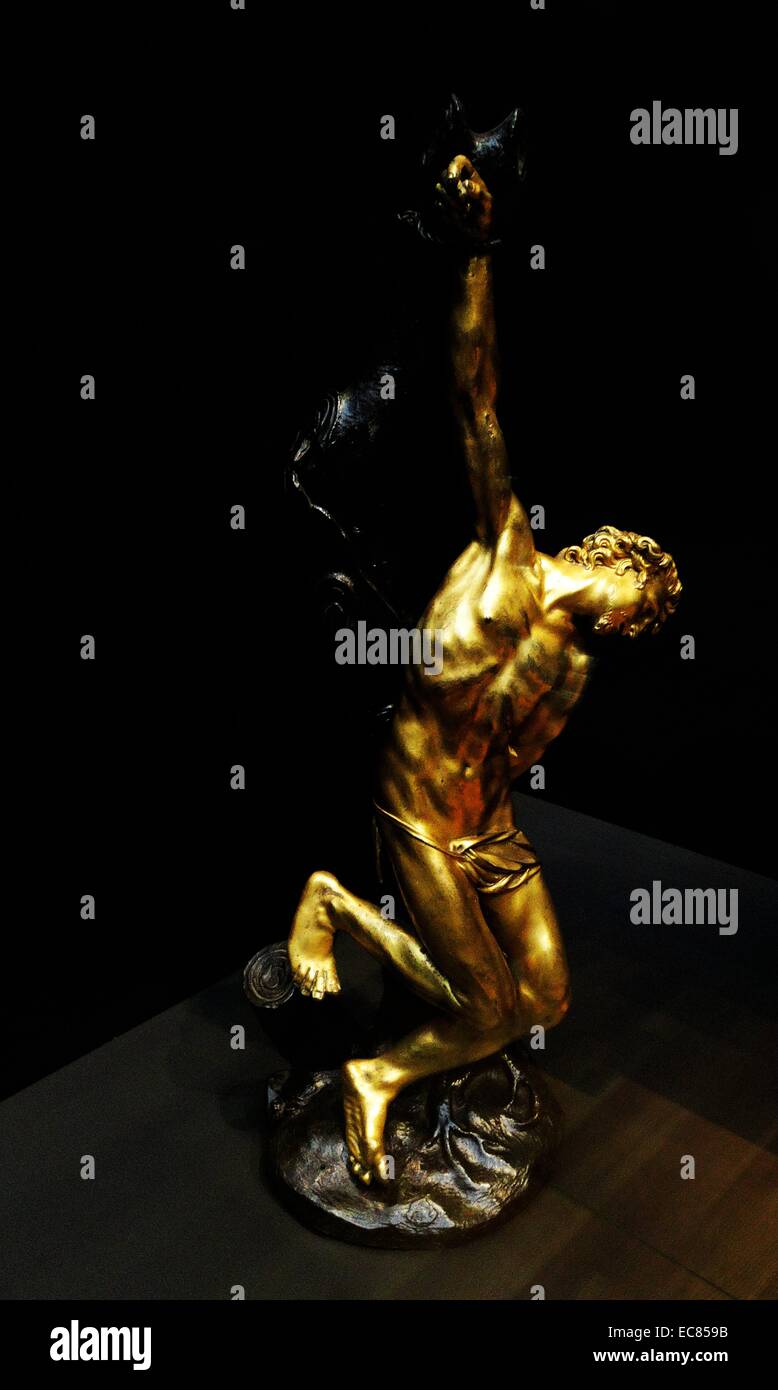 Bronzefigur von St. Sebastian. Von Pietro Tacca (1577-1640). Vom 17. Jahrhundert Stockfoto