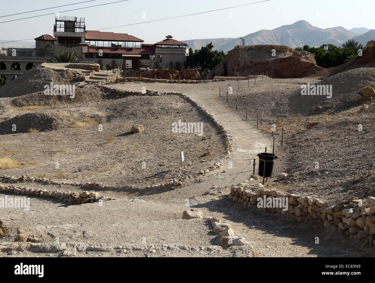 Ruinen des antiken Jericho; in der Nähe des Jordan in der West Bank. Archäologen haben die Reste von mehr als 20 aufeinander folgenden Siedlungen in Jericho; Der erste stammt aus 11.000 Jahren (9000 BCE) Stockfoto