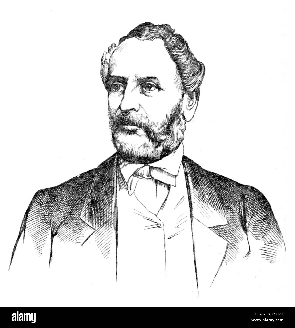 Eine Illustration von BC39Chrmann aus dem Jahr 1871, die die historische Figur de Lescluze zeigt und einen Moment aus ihrem Leben und dem politischen Kontext der Zeit festnimmt. Stockfoto