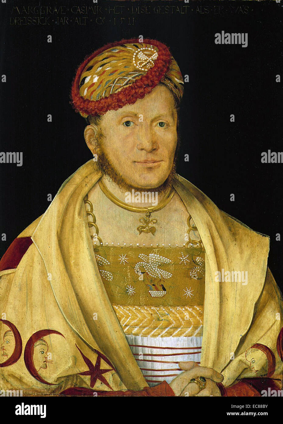 Portrait von Casimir von Brandenburg - Bayreuth (1481-1527) war Markgraf von Bayreuth. Vom 16. Jahrhundert Stockfoto