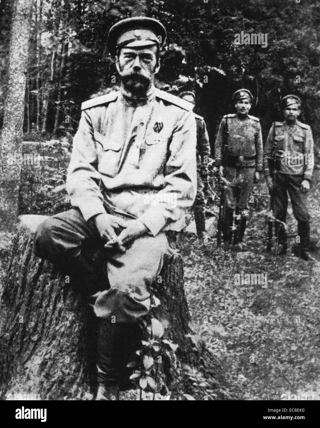 Nikolaus II von Russland (1868-1918) Zar von Russland Anfang 1917 nach seiner Abdankung Stockfoto
