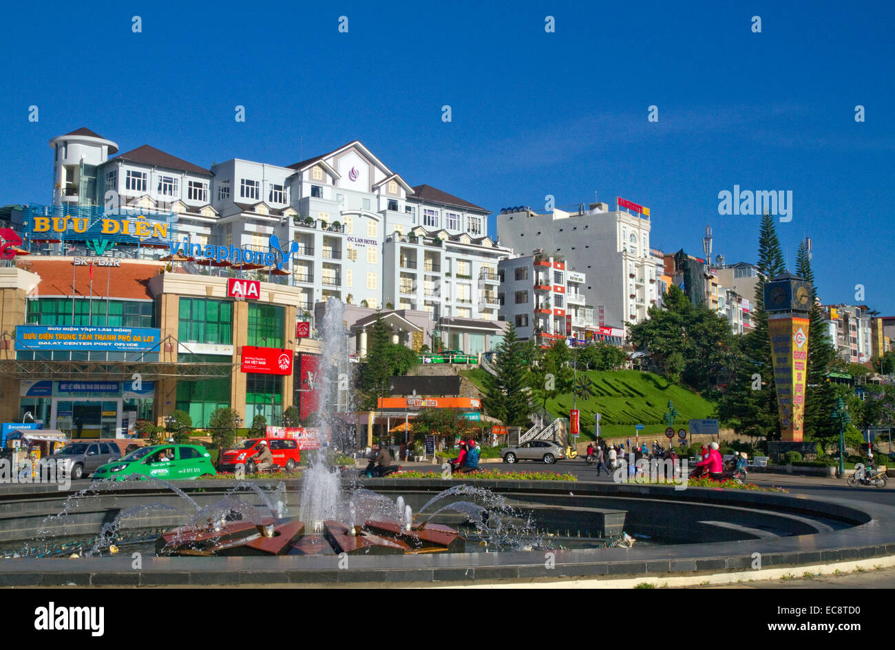 Straßenszene in Da Lat, Vietnam. Stockfoto