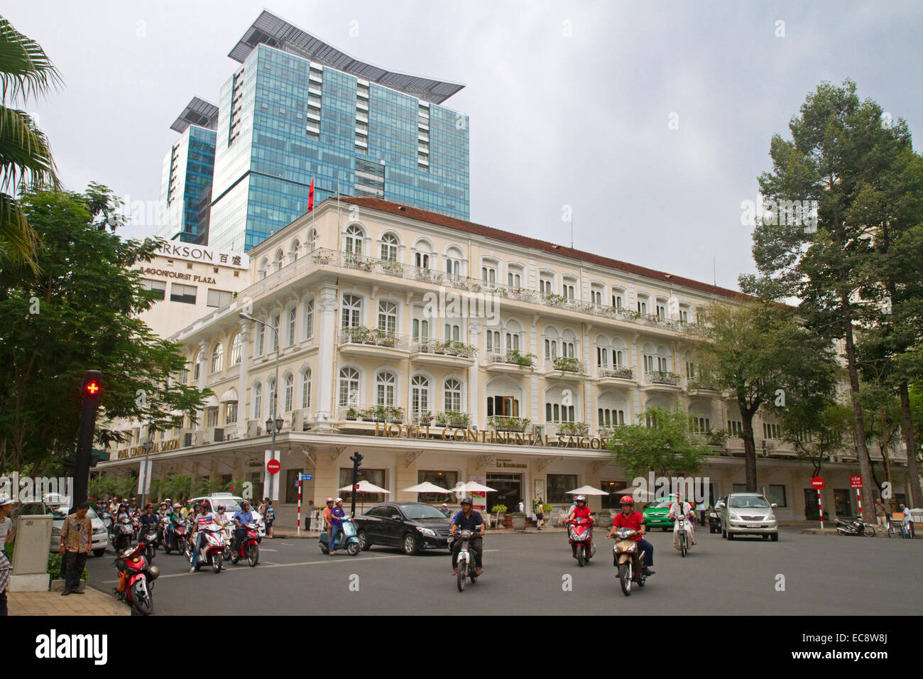 Das Hotel Continental in Ho-Chi-Minh-Stadt, Vietnam. Stockfoto