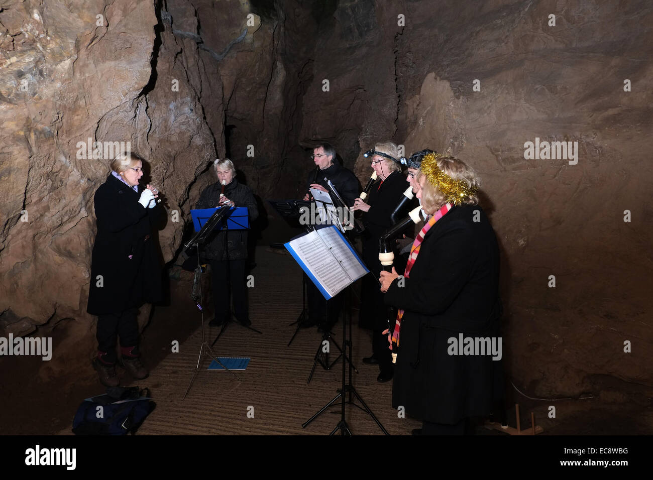 Cheddar festliche Nacht, 5. Dezember 2014 Stockfoto