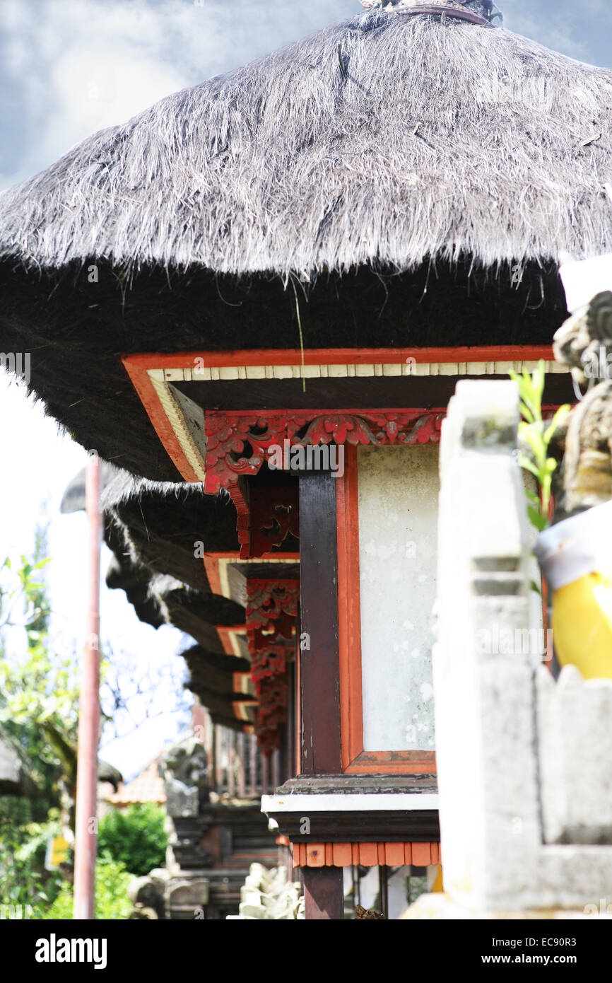Tempel in Batur Tempel in Bali Indonesien Gebet Angebot Stockfoto