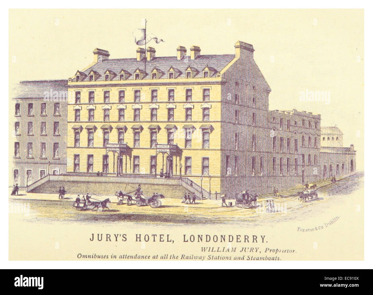 GODKIN&Walker(1871) p459 LONDONDERRY, JURY HOTEL Stockfoto