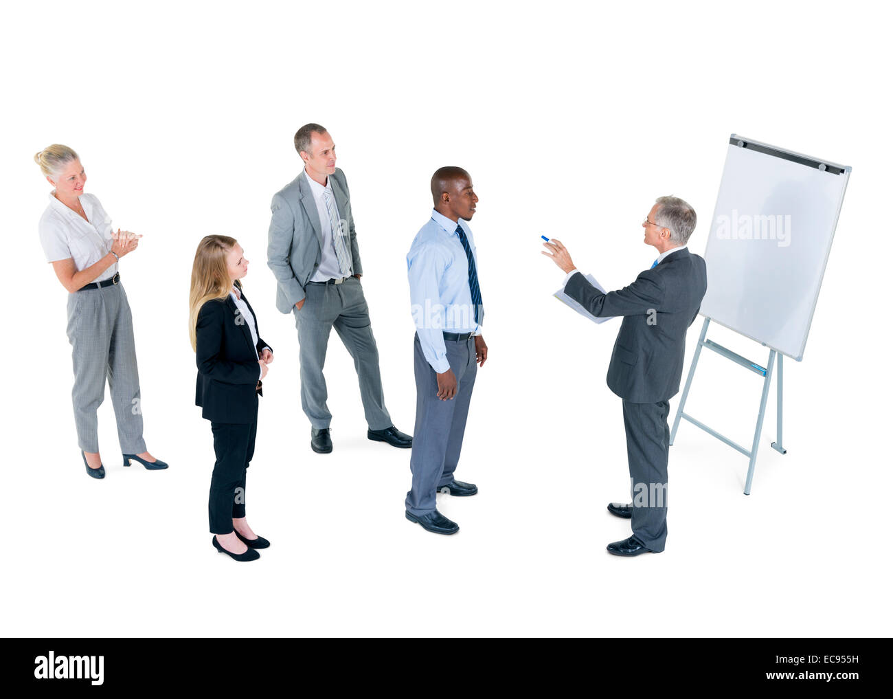 Gruppe von Unternehmen Menschen lernen von einem Business-Mann Stockfoto