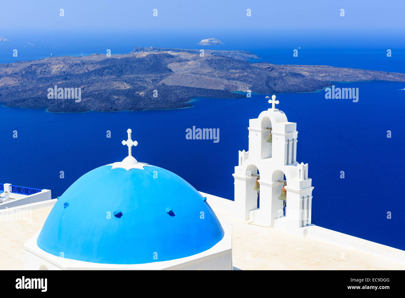 Firostefani. Santorin, Griechenland Stockfoto
