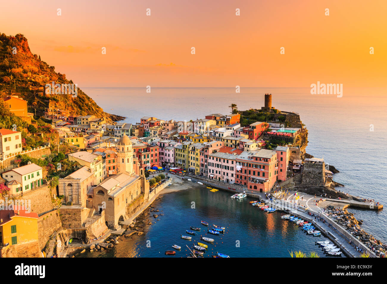 Vernazza. Cinque Terre, Italien. Stockfoto