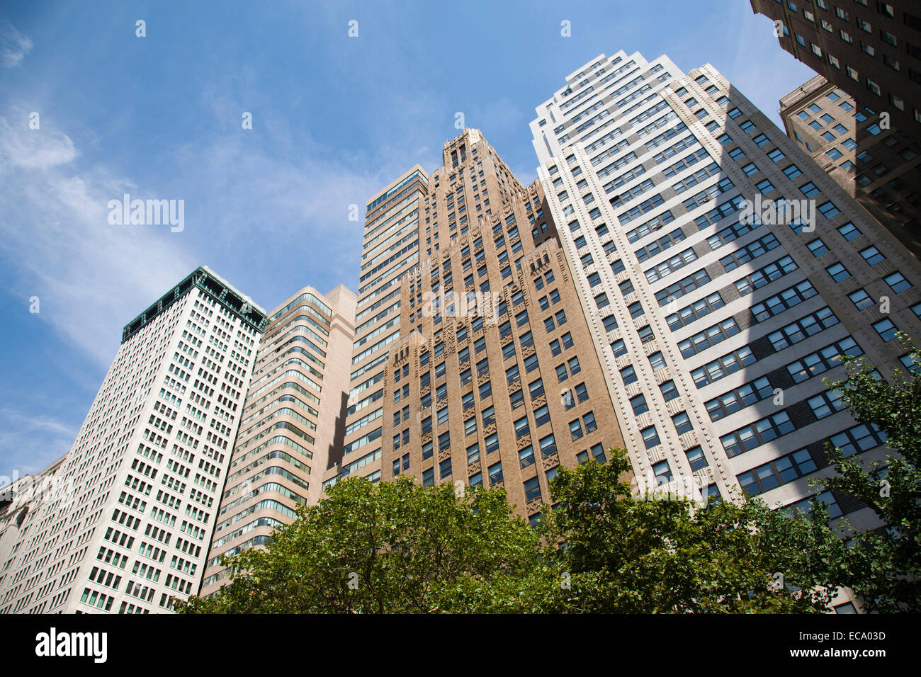 historische Wolkenkratzer, Greenwich Street, Bankenviertel, Manhattan, New York, Usa, Amerika Stockfoto