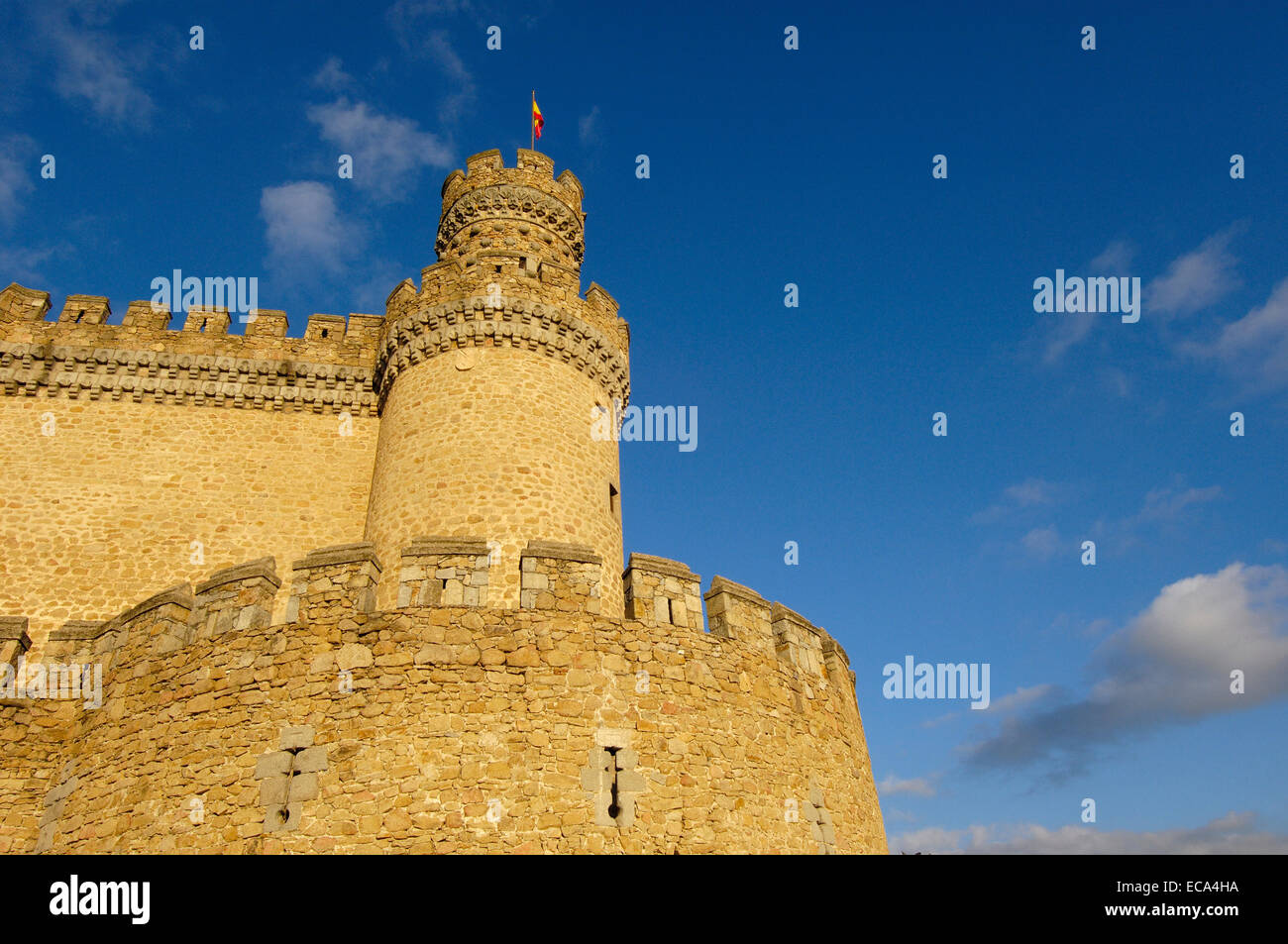 Burg Manzanares el Real, Madrid, Spanien, Europa Stockfoto