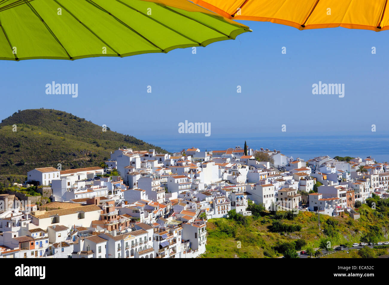 Frigiliana, Axarquía Berge Region, Provinz Málaga, Costa Del Sol, Andalusien, Spanien, Europa Stockfoto