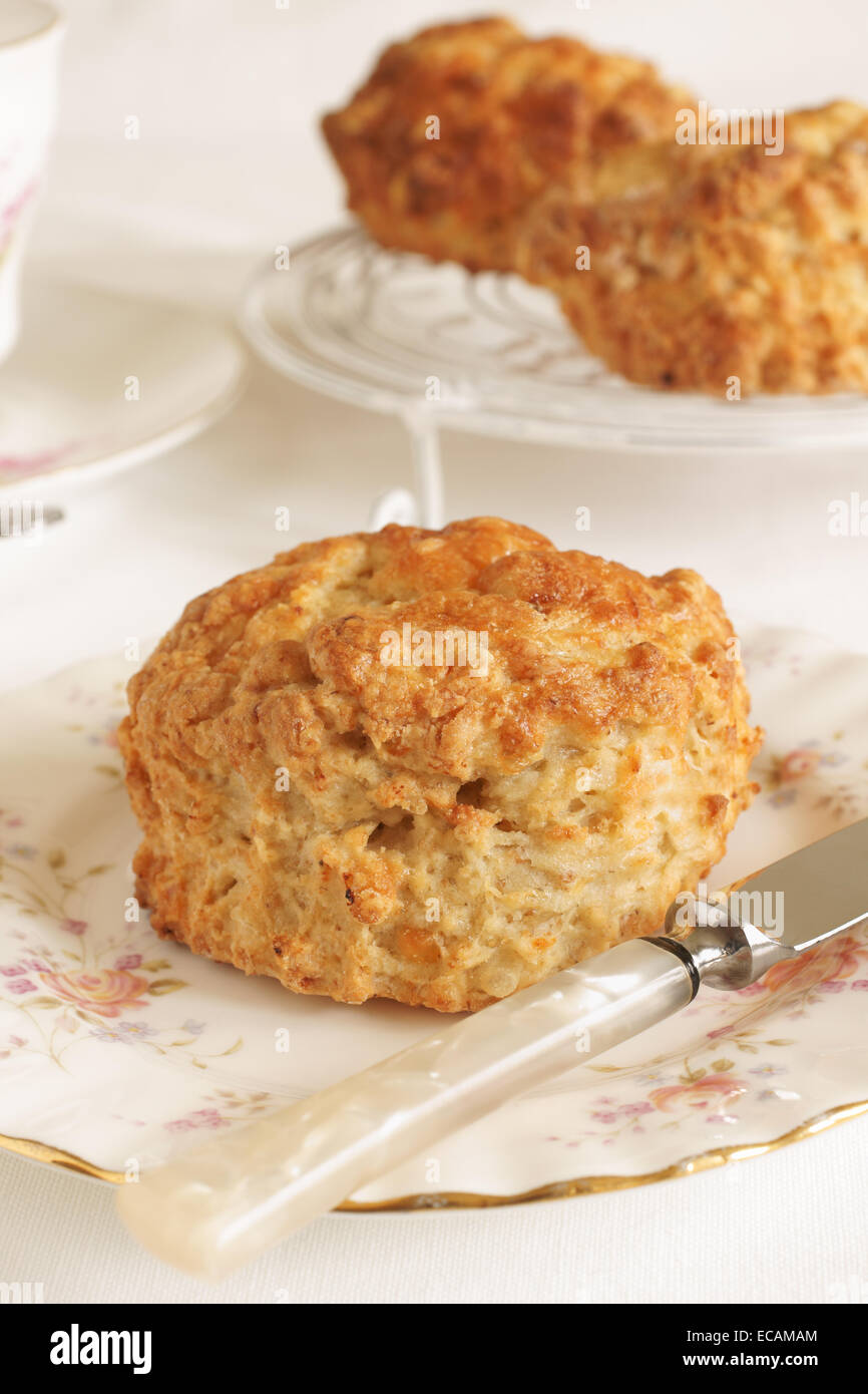 Käse-Scones herzhaften vielfältige traditionelle süße scone Stockfoto