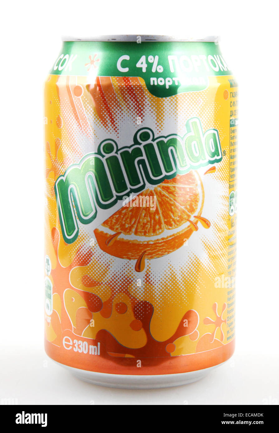 Aytos Bulgarien 11 Dezember 14 Mirinda Isoliert Auf Weissem Hintergrund Mirinda Ist Eine Marke Der Alkoholfreies Getrank Habe Ich Ursprunglich Erstellt Stockfotografie Alamy