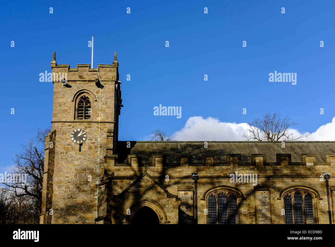 St Leonards Church in Ribble Valley Village von Downham in Lancashire. Stockfoto