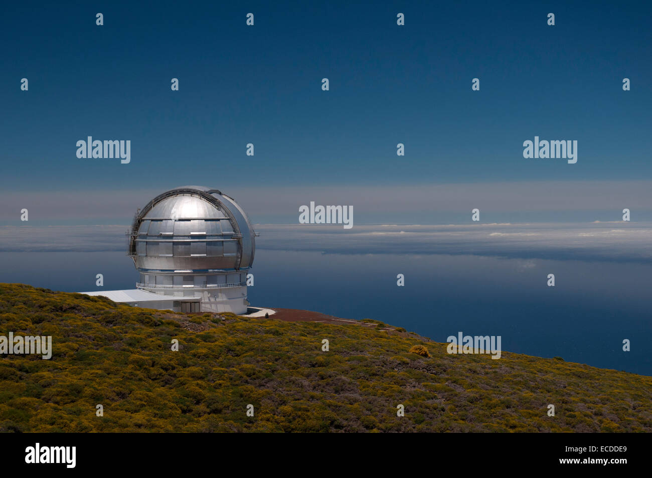 Astronomisches Observatorium Roque de los Muchachos auf La Palma Insel. Stockfoto