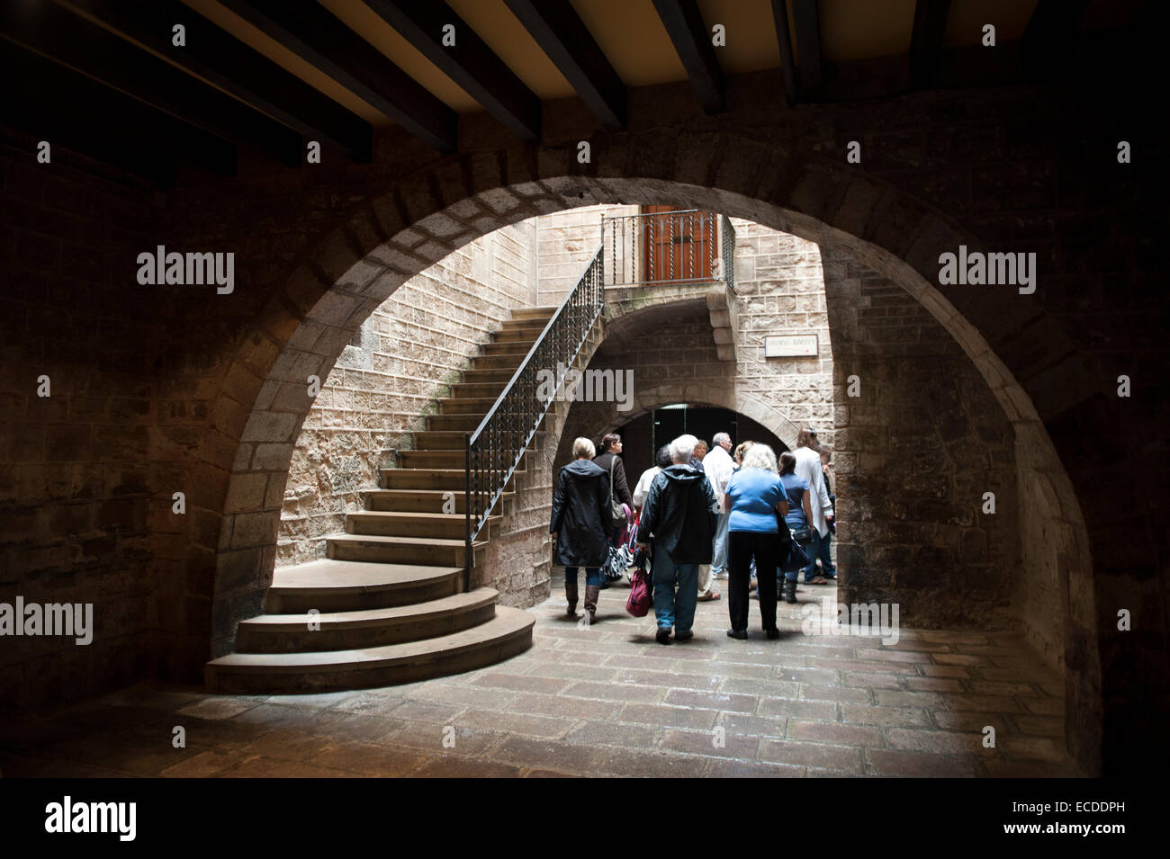 Las Ramblas Barcelona Spanien Stockfoto