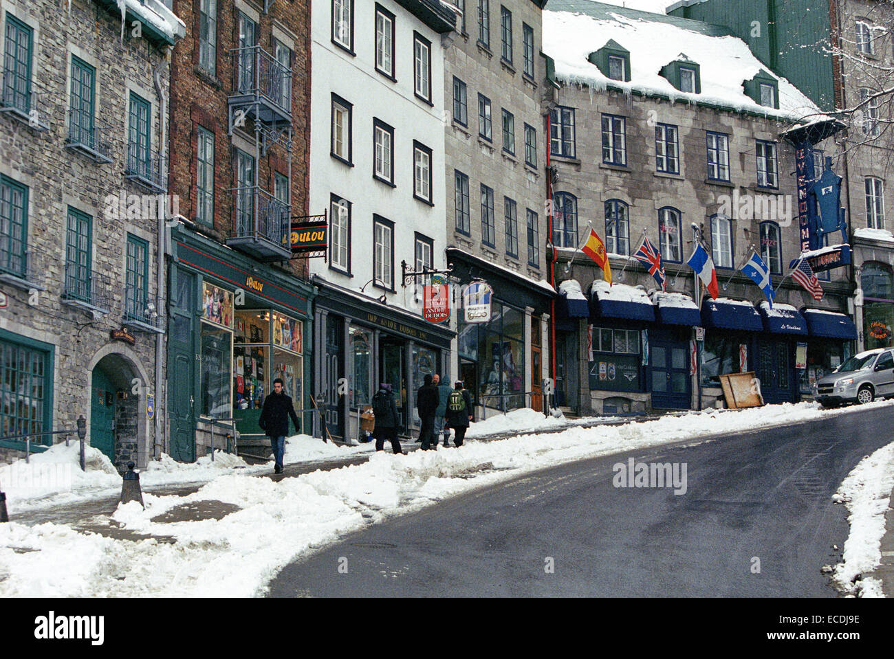 Rue De La Montagne im Herzen der Stadt Stockfoto