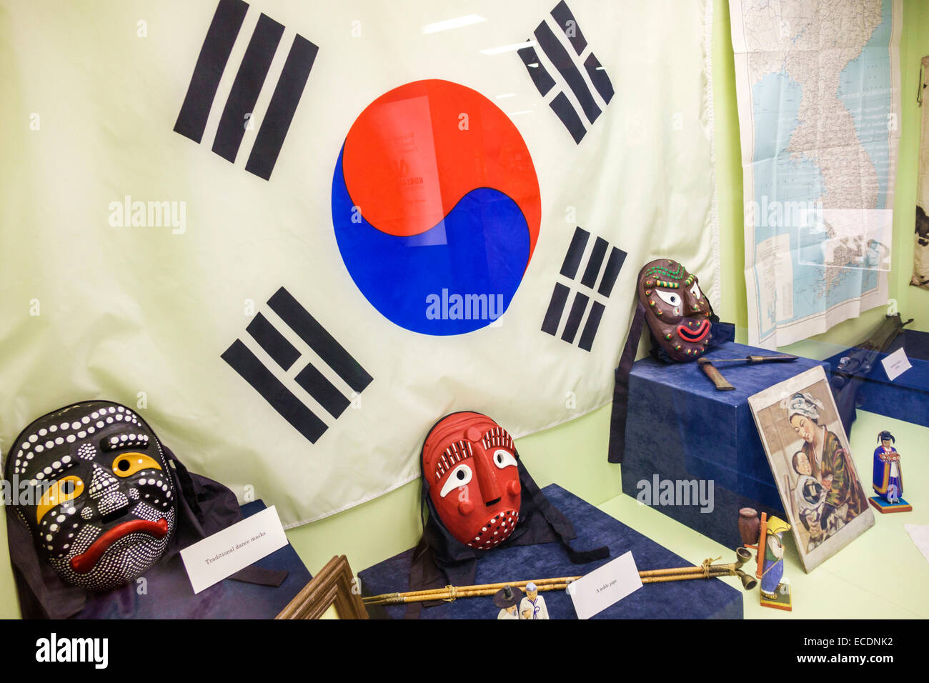 Springfield Illinois, Old State Capitol Plaza, Koreanisches Kriegsveteran National Museum & Bibliothek, Innenbereich, Ausstellungsausstellung collectionIL140903104 Stockfoto