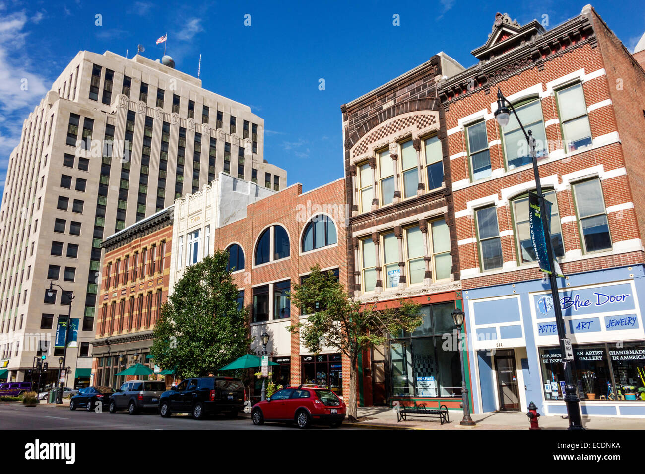 Springfield Illinois, South 6th Street, Innenstadt, Central Illinois Public Service Co. Company, Gebäude, IL140903110 Stockfoto
