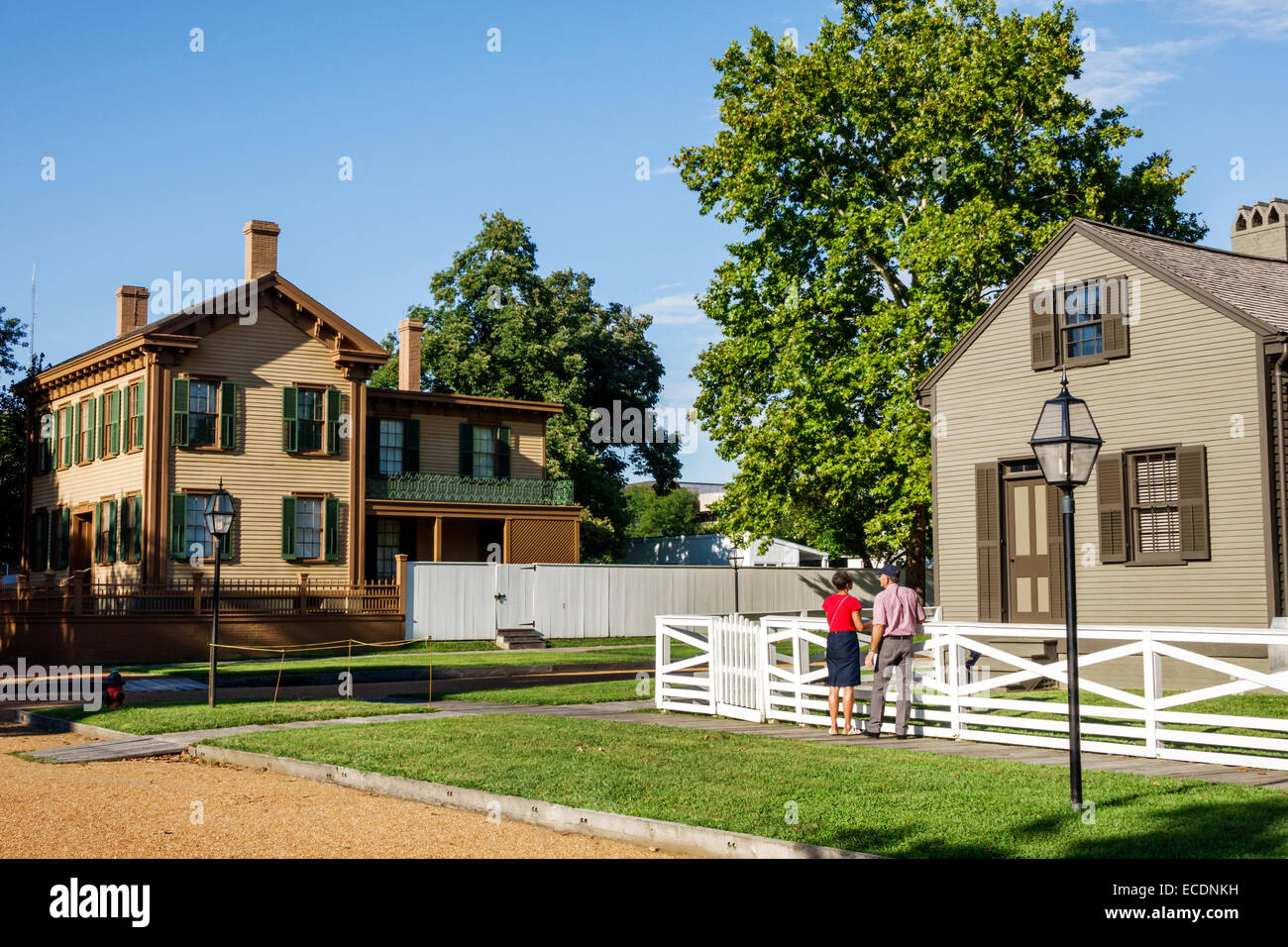 Springfield Illinois, Abraham Lincoln Home National Historic Site, East Jackson Street, South 8th, Mann Männer männlich, Frau weibliche Frauen, Paar, IL140903118 Stockfoto