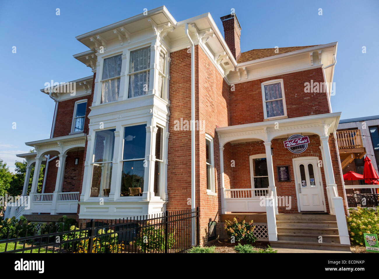 Springfield Illinois, Van's Coffee House, außen, vorne, ehemaliges Haus, Haus, IL140903123 Stockfoto