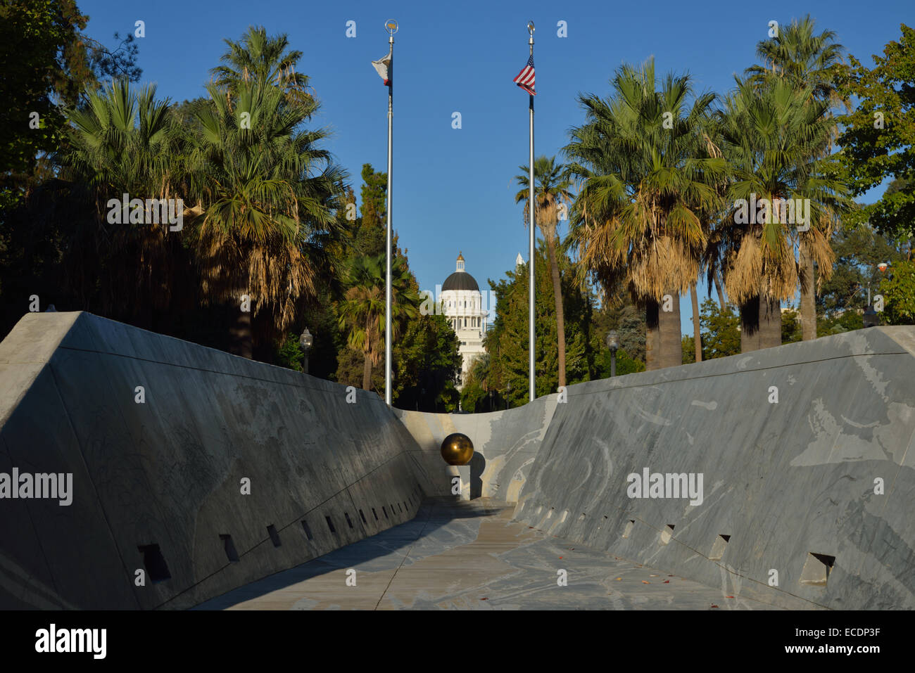 Denkmal im State Capitol Park, Sacramento, CA Stockfoto