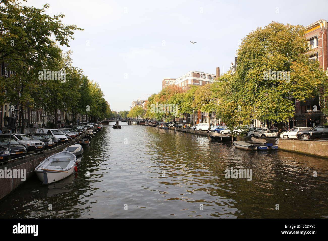 Amsterdamer Grachten Stockfoto