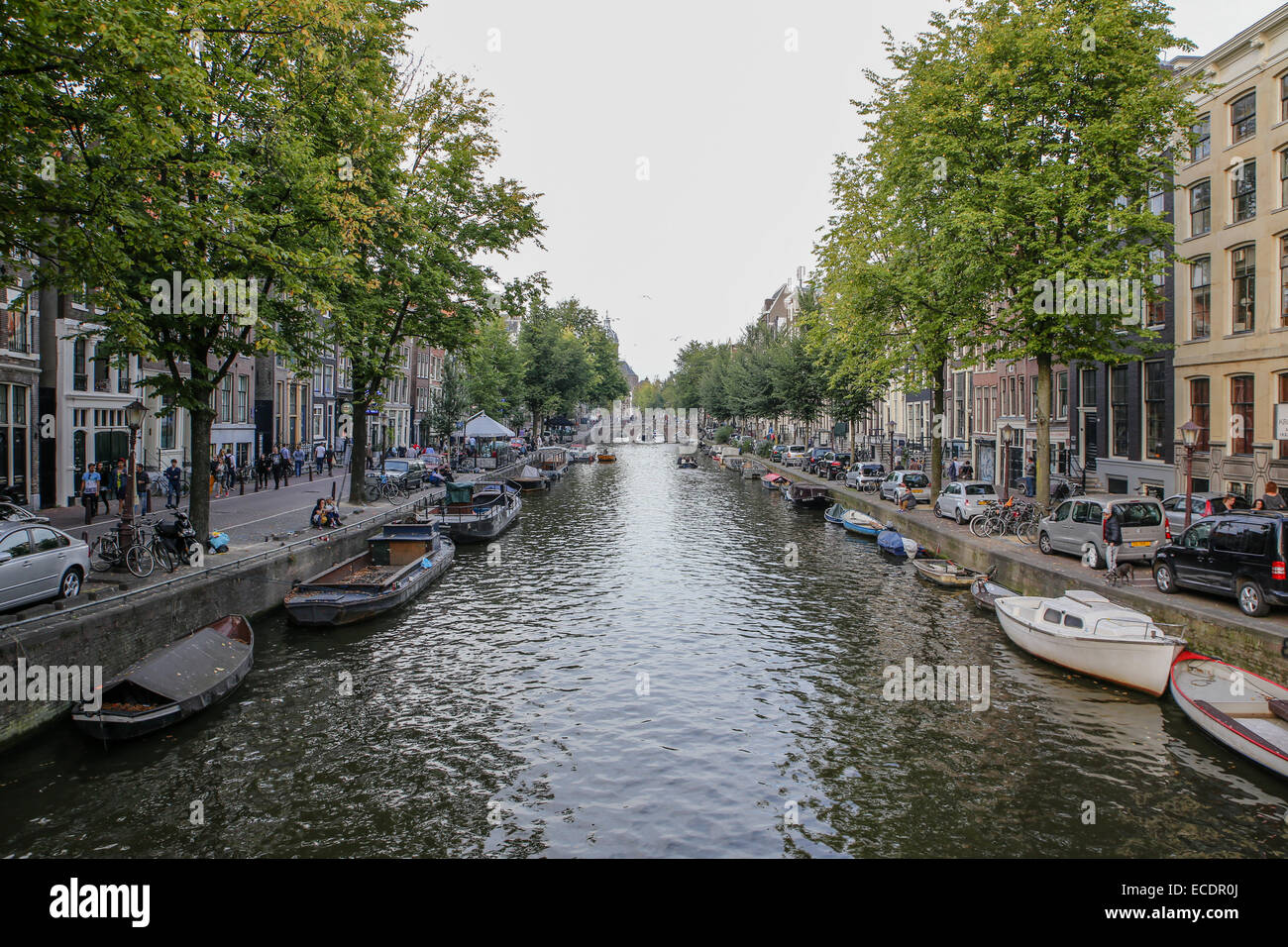 Amsterdam Canal Fluss Niederlande Holland Europa Stockfoto
