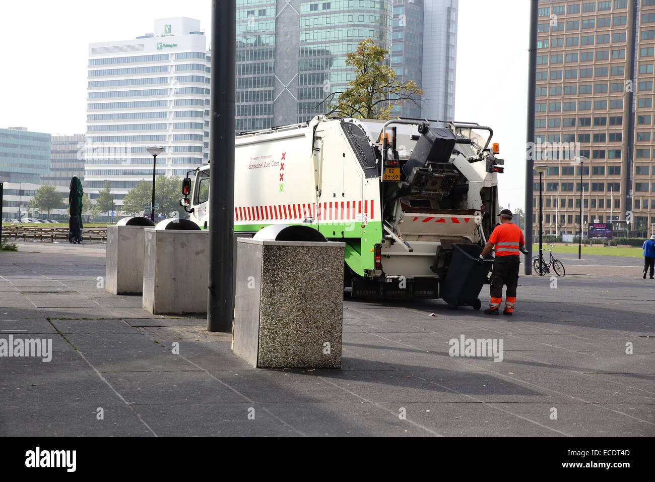 Garbage Collection Stamm Stadt Amsterdam Stockfoto