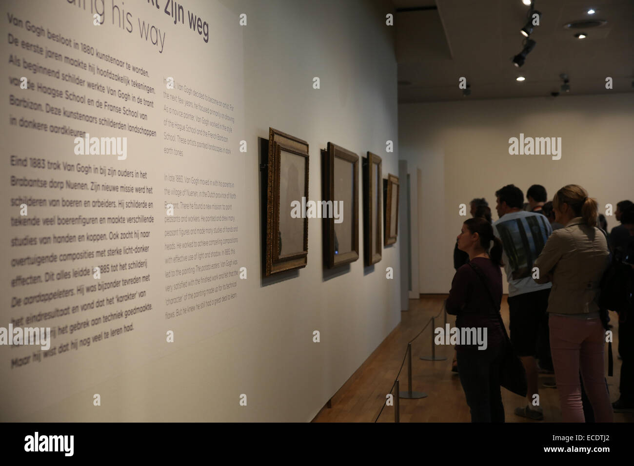 Touristen in Amsterdam Van Gogh Museum Stockfoto