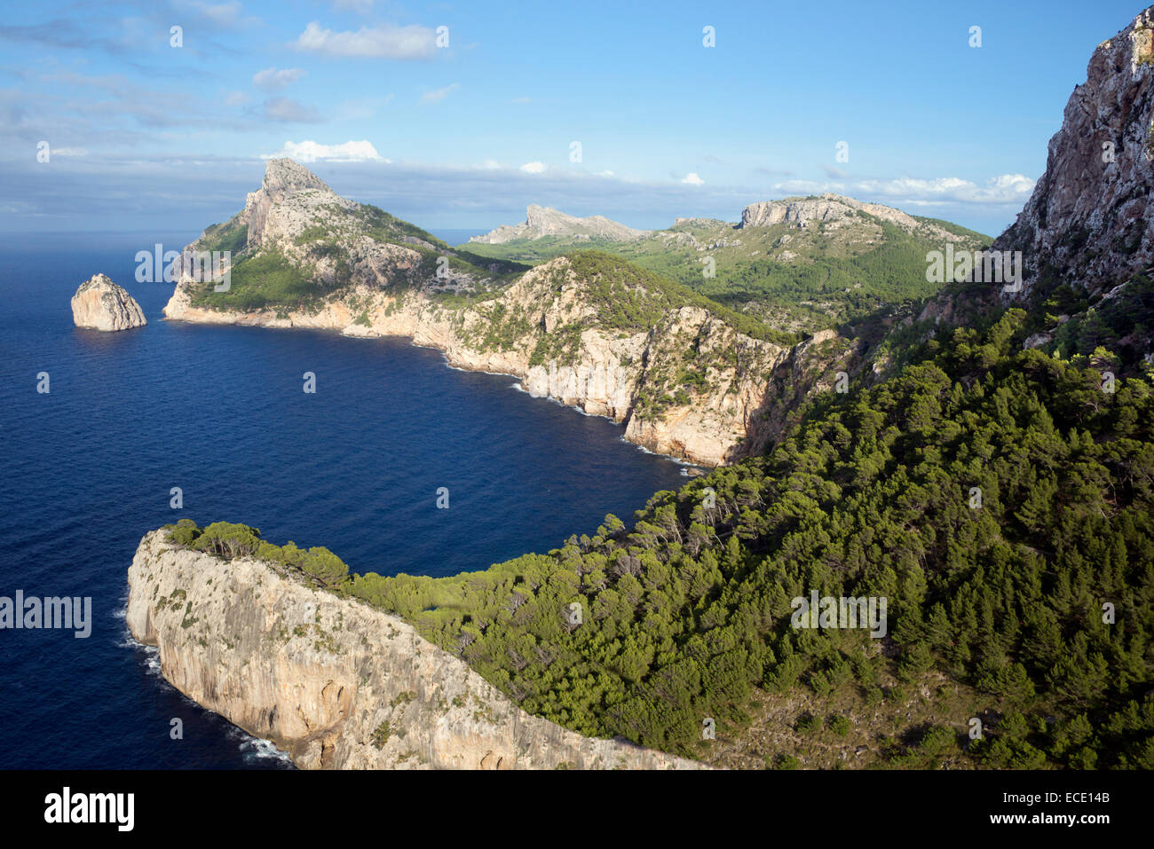 Zerklüftete Küste Cap de Formentor-Mallorca-Spanien Stockfoto