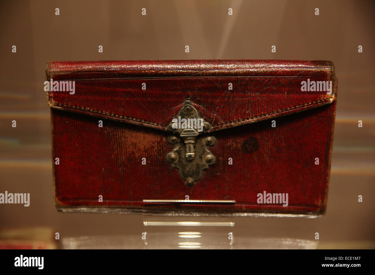 17. Jahrhundert Brief Fall Brieftasche Stockfoto