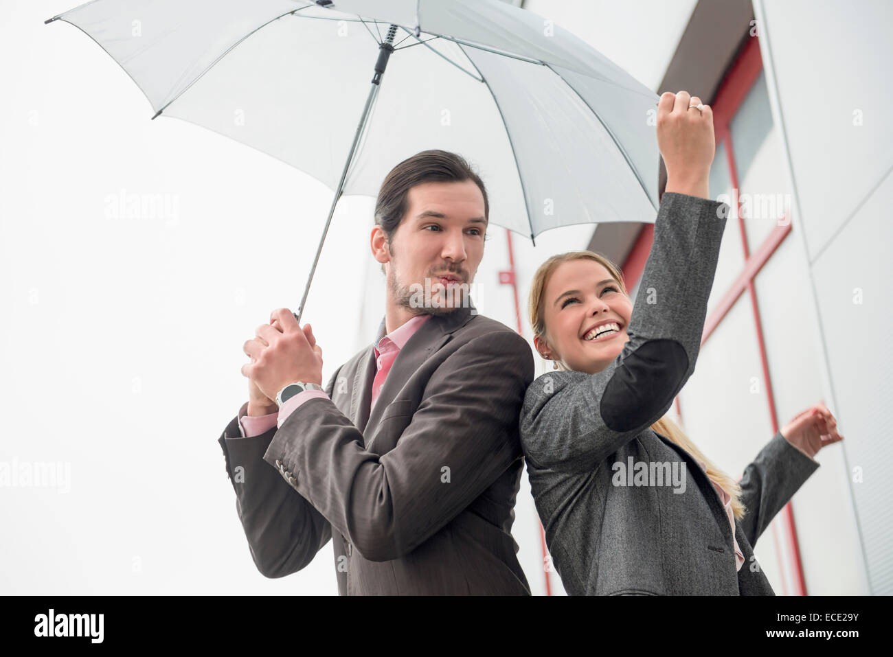 Paar Jubel Lifestyle Teamwork zusammen Stockfoto