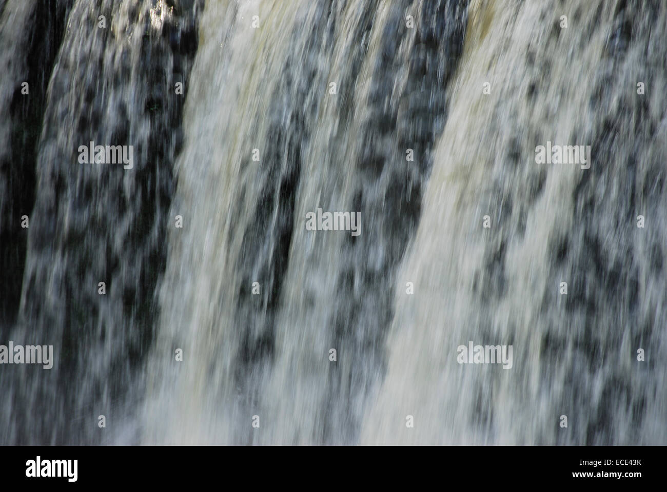 Close up Portrait of Upper Dwii Falls, South Wales, UK Stockfoto