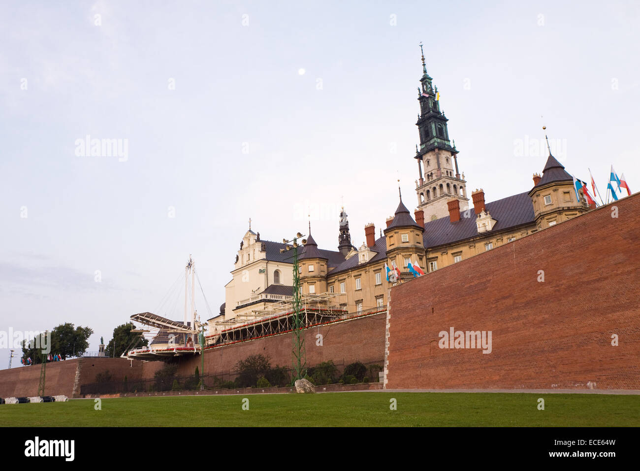 Kloster Jasna Gora in der Morgendämmerung, Czestochowa in Polen Stockfoto