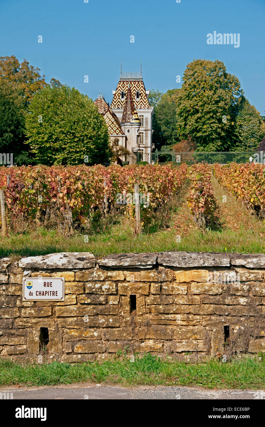 Aloxe Corton Château Corton André Wein Weinberg Weingut Jahrgang Französisch Frankreich Burgund Stockfoto