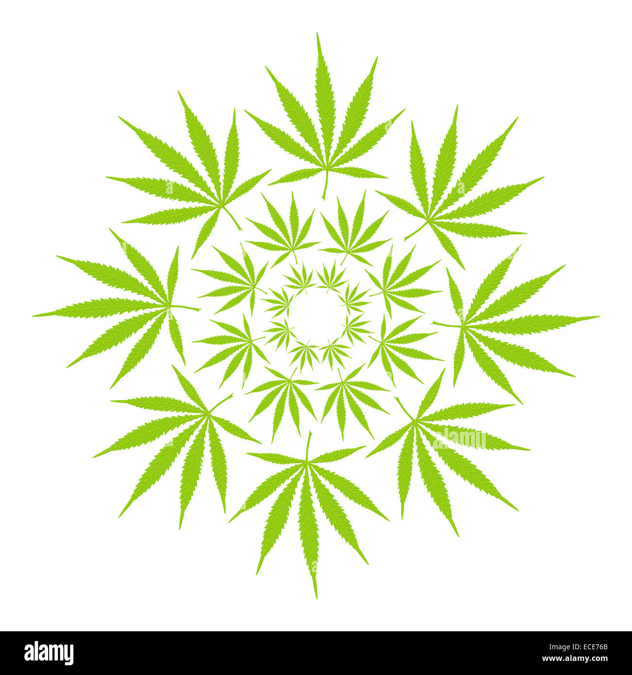Cannabis Blatt Kreis Stockfoto