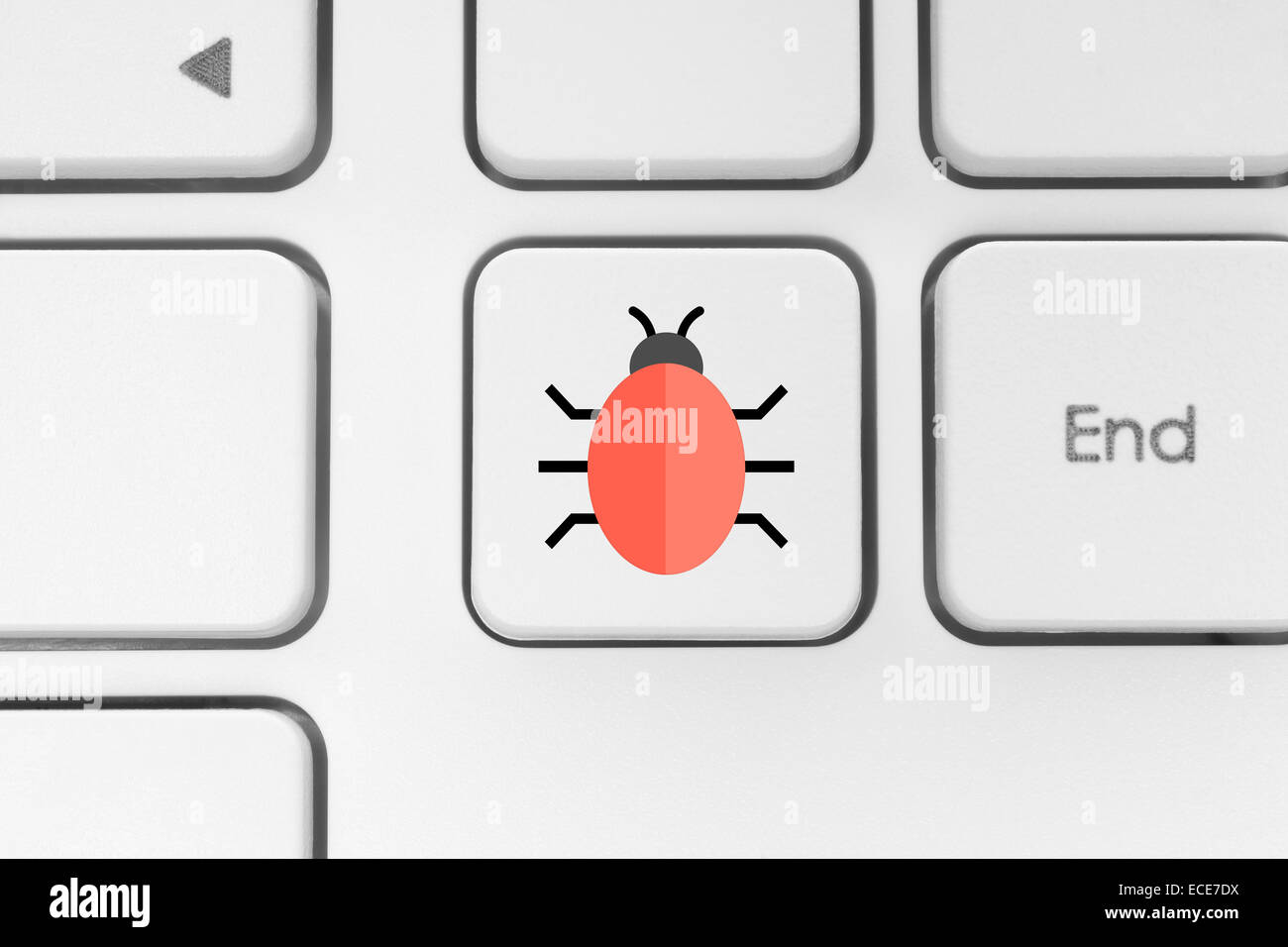 Tastatur-Taste mit einem Fehler Stockfoto