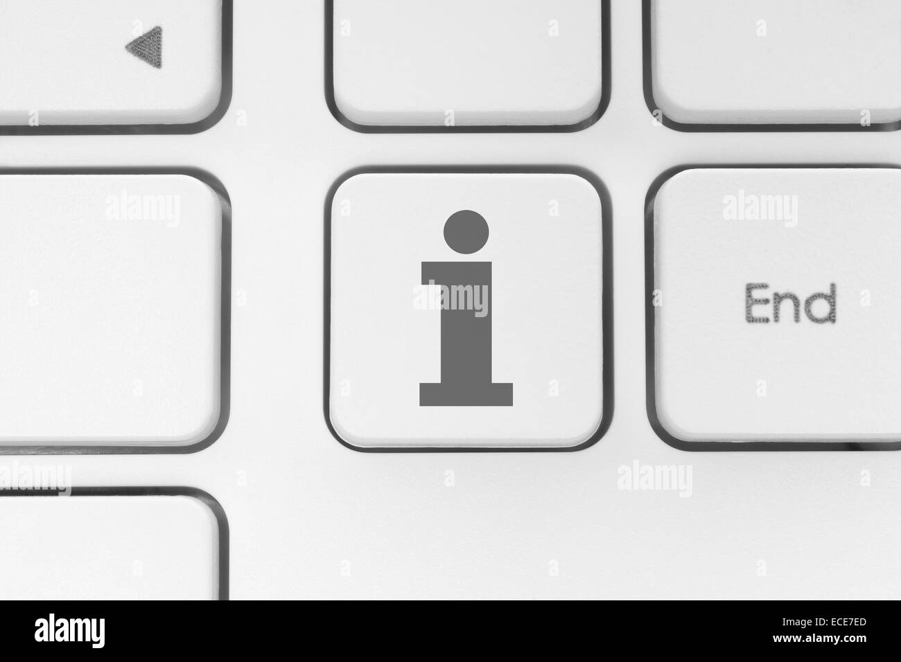 Informationen Tastatur Taste Nahaufnahme Stockfoto