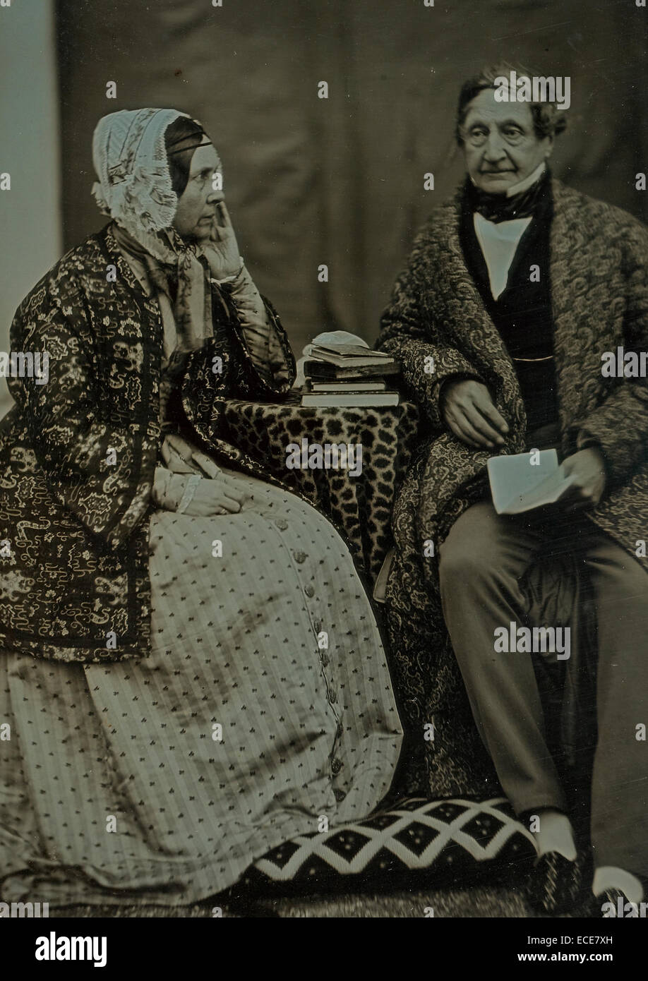 Jean-Gabriel Eynard und Anne Eynard; Jean-Gabriel Eynard, Schweizer, 1775-1863; etwa 1845; Daguerreotypie; 1/2 Teller, Bild: 15,3 x 11,3 cm (6 x 4 7/16 in.) Stockfoto
